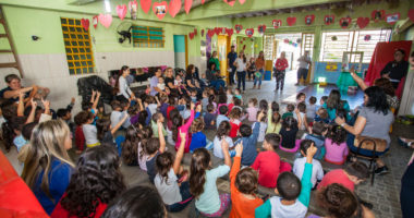 Atividade fez parte do projeto Família e Escola, que busca fortalecer laços