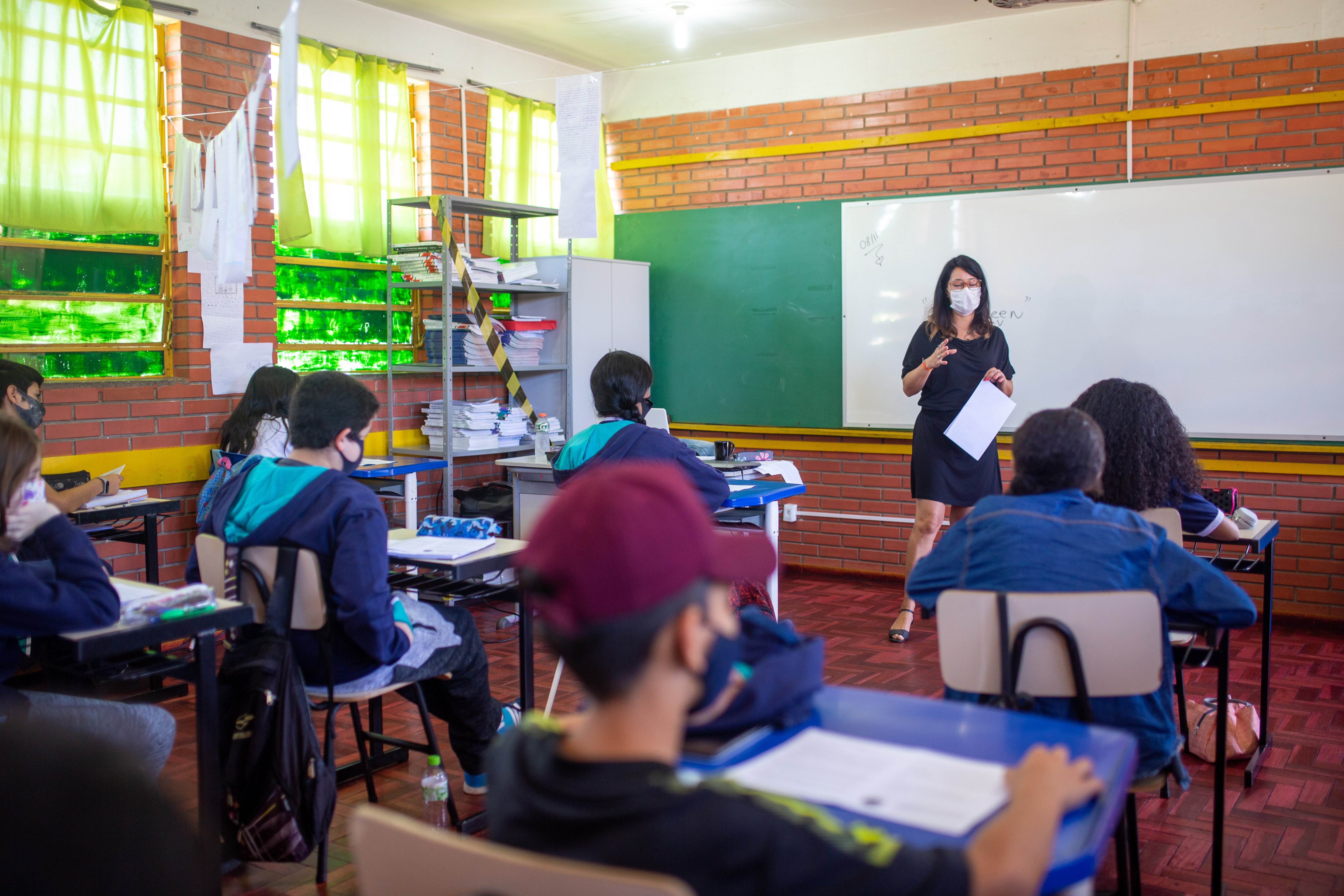 O xeque-mate em sala de aula. Escola Erna Würth, em Canoas